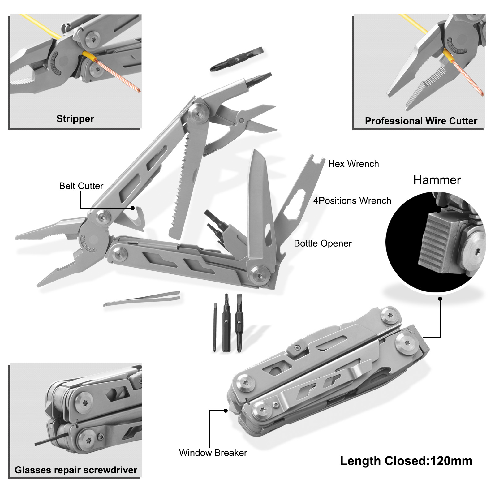 #8489 High Quality Multi Function Survival Pliers