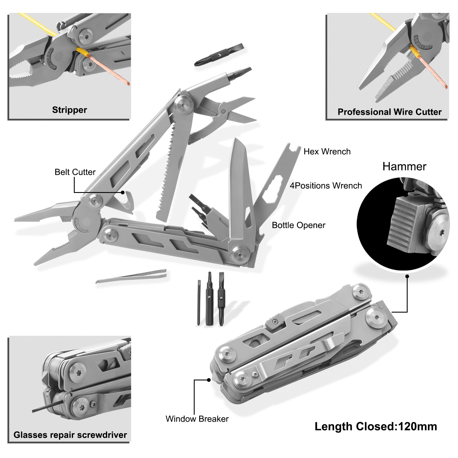 #8489 High Quality Multi Function Survival Pliers