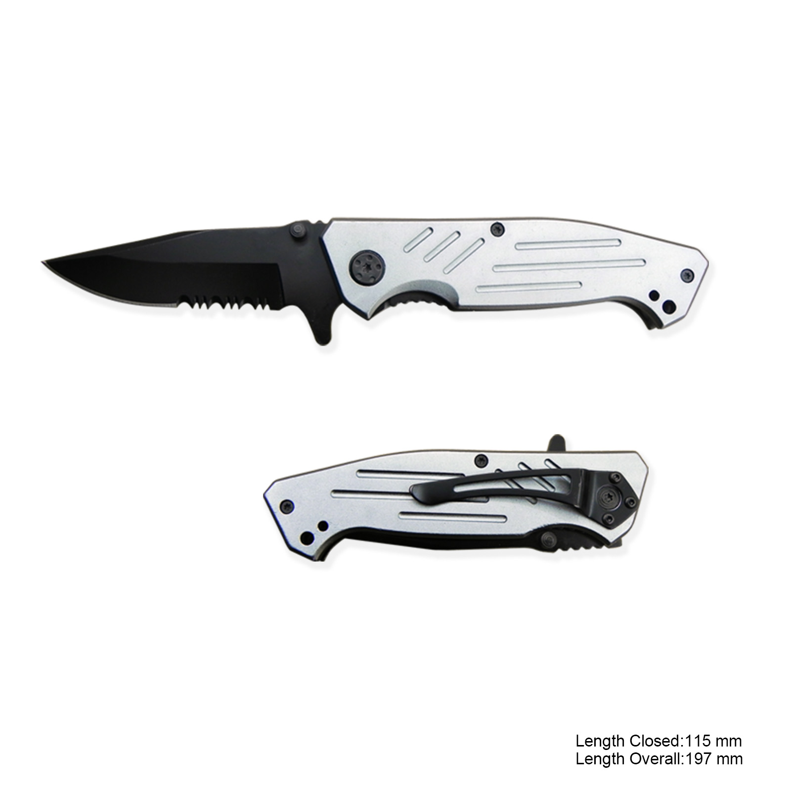 #3447 Folding Knife with Anodized Aluminum Handle