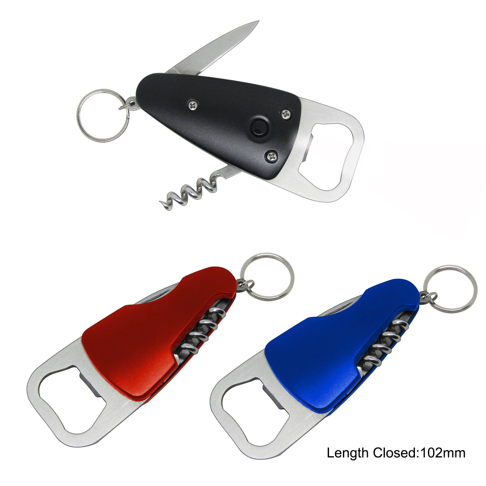 #6180 Multi Function Key Chain Tools with LED Torch 