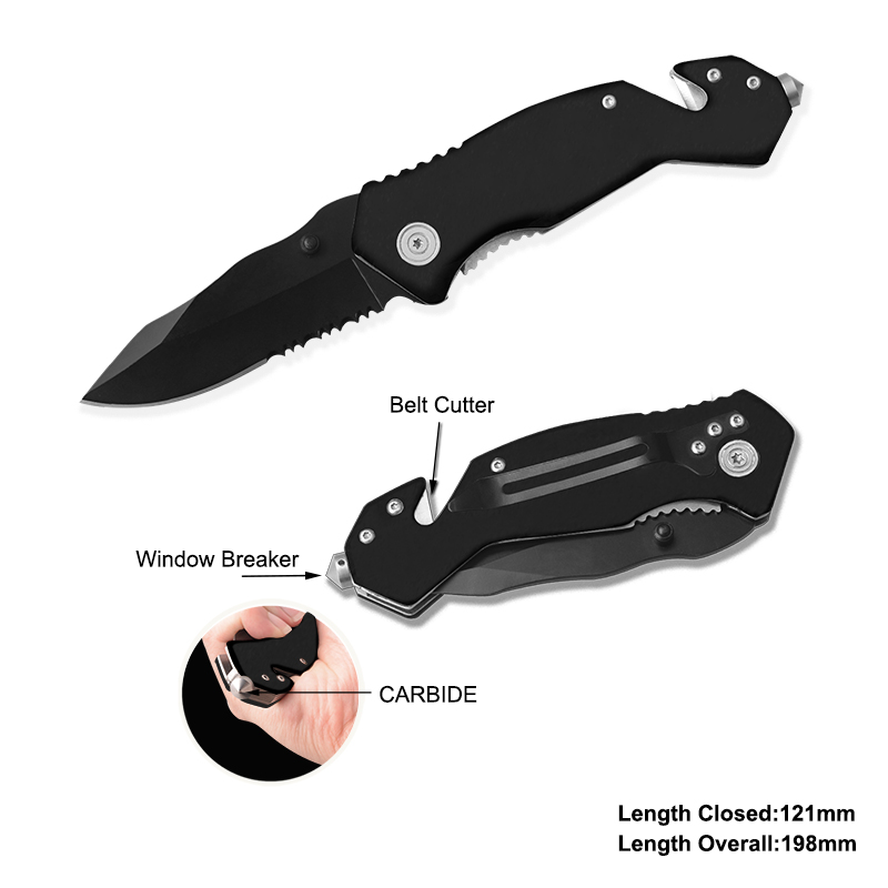 #31020-CBD Survival Knife with Carbide Window Breaker