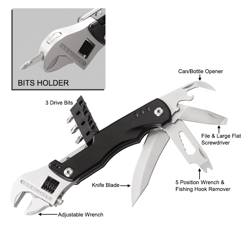 #8493AS Multi Function Wrench with Anodized Alunimum Handle