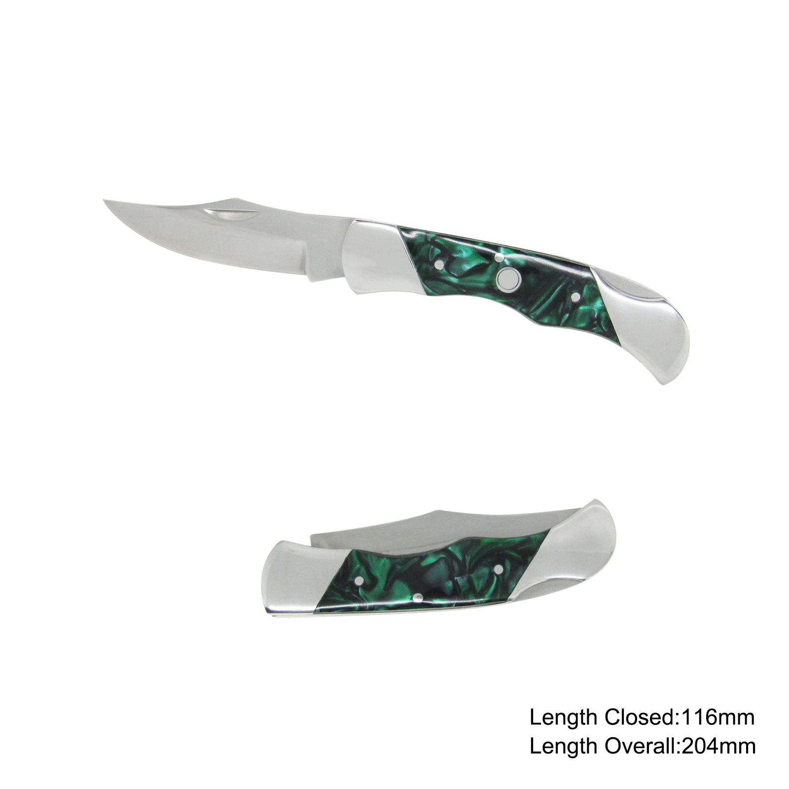 #3738 Folding Knife with Acrylic Inlay in Handle