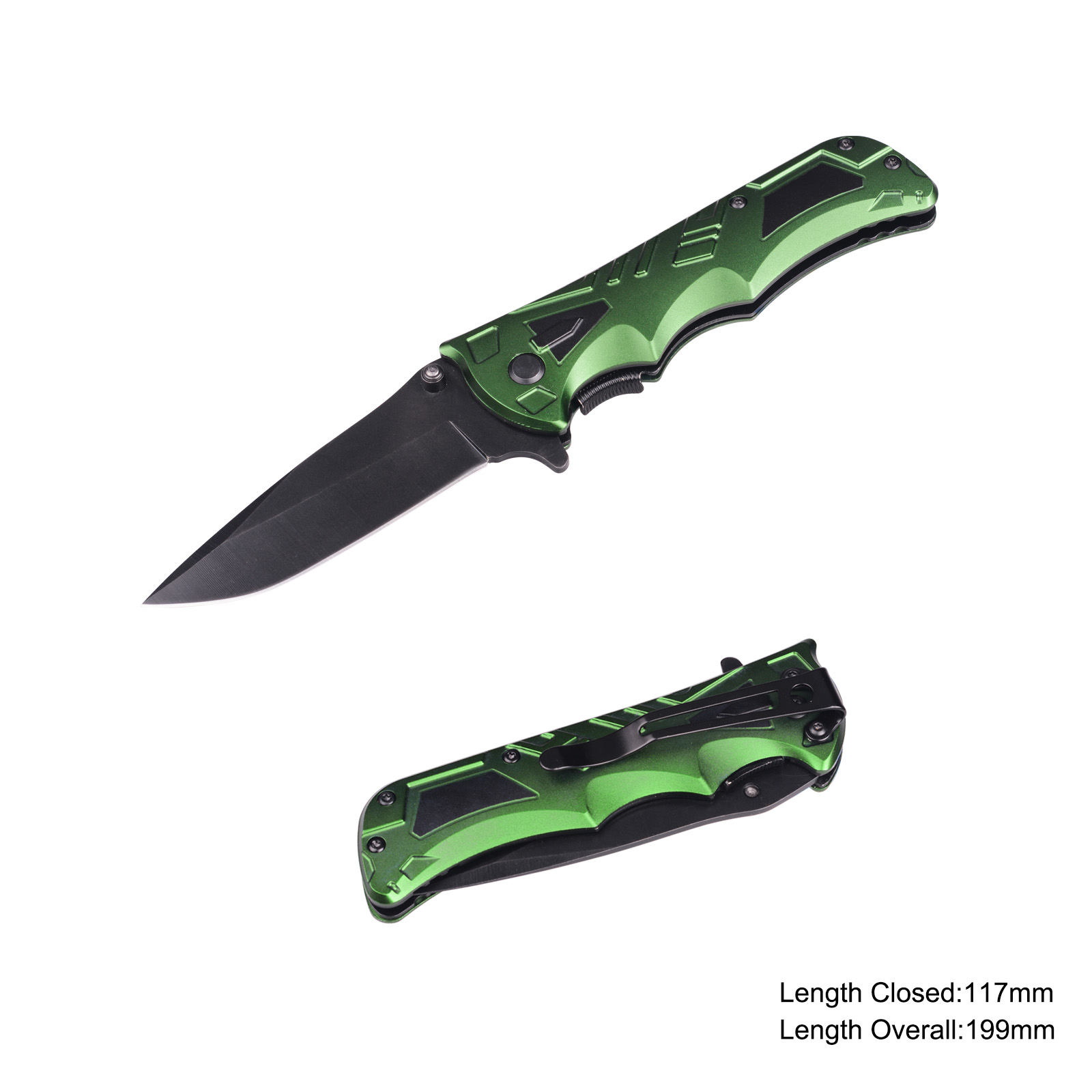 #3806 Folding Knife with Anodized Aluminum handle 