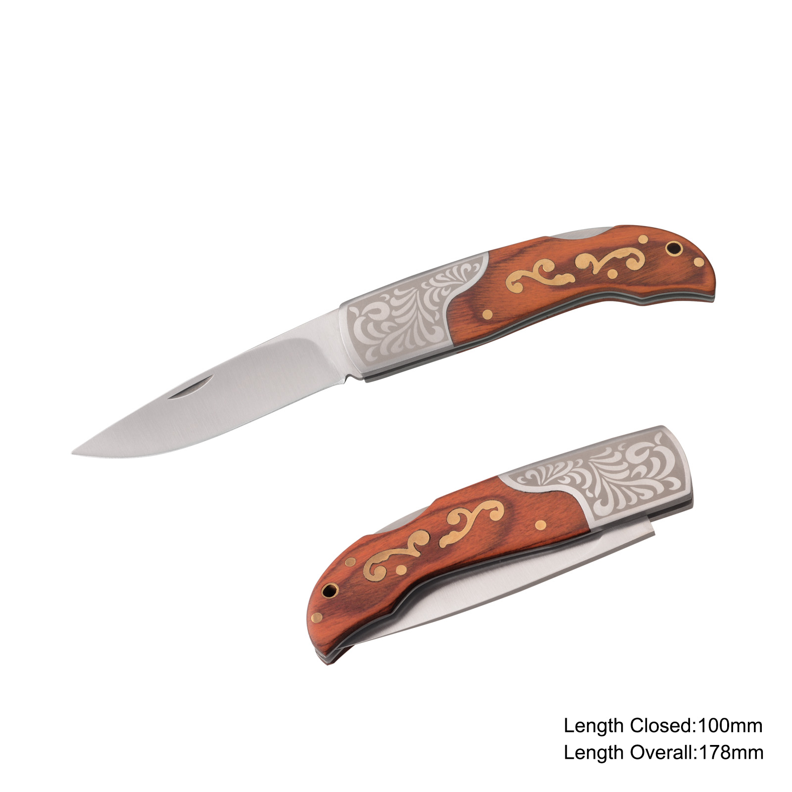 #3991 Folding Knife with Wooden Handle 