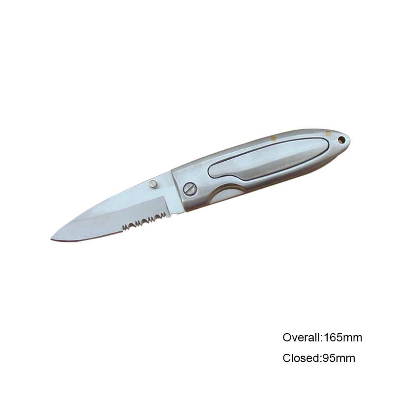 #335 Folding Knife with Anodized Aluminum Handle