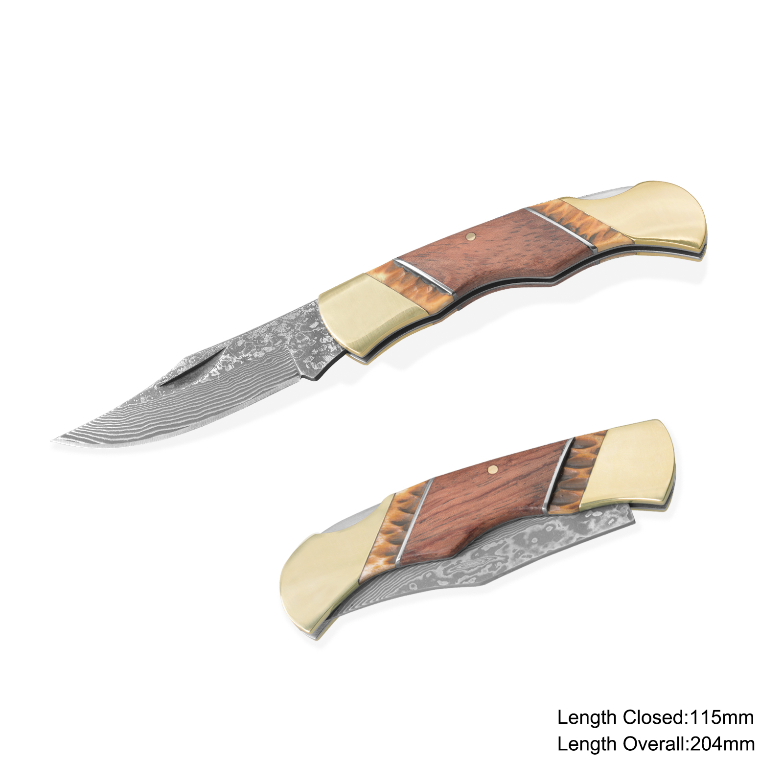 #DM003-A Damascus Folding Knife